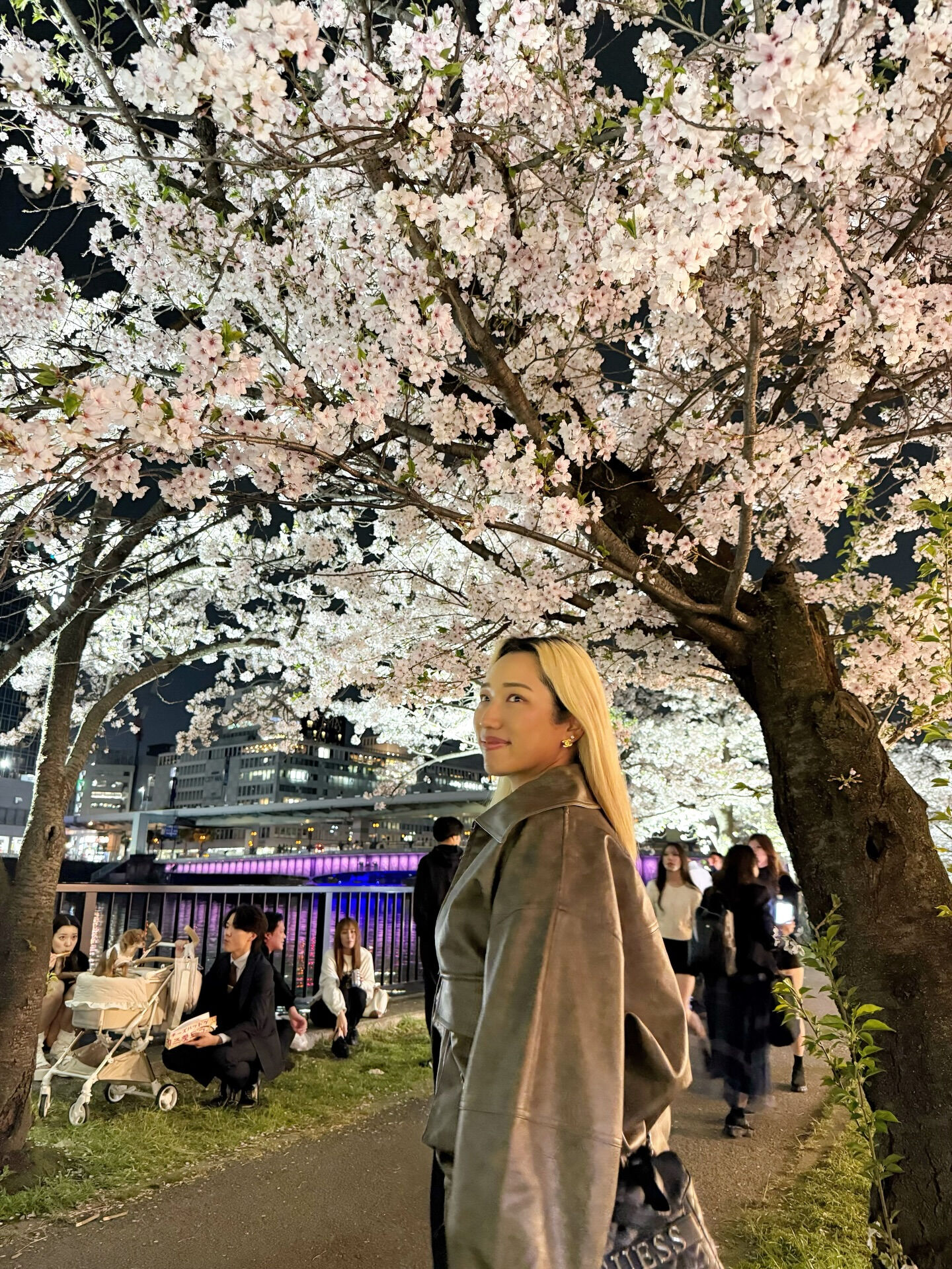 夜桜行ってきたーー〜🌸